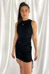 All Nighter Ruched Dress | Black - We’re About That