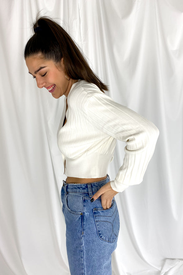 Maybe Tomorrow Cardigan | White - We’re About That