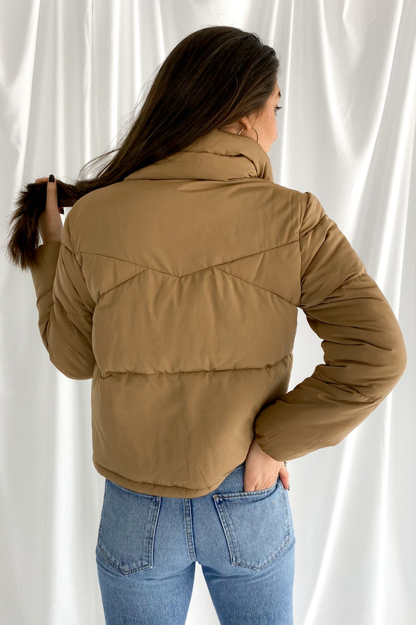 Golden Coast Puffer Jacket | Camel - We’re About That