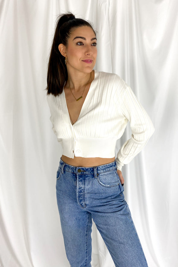 Maybe Tomorrow Cardigan | White - We’re About That